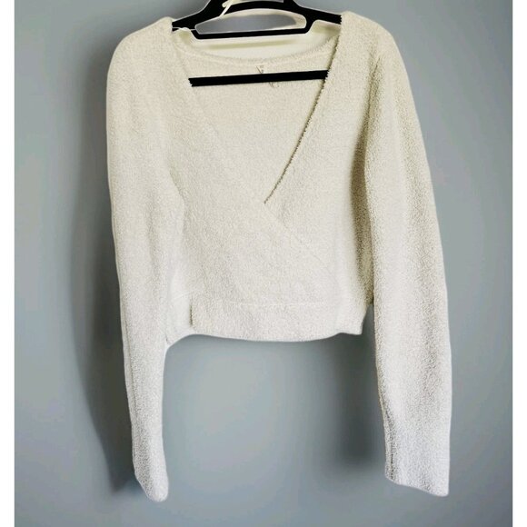 Daily Practice Anthropologie Sweater L Ivory Teddy Bear Cozy Lounge - Picture 1 of 8